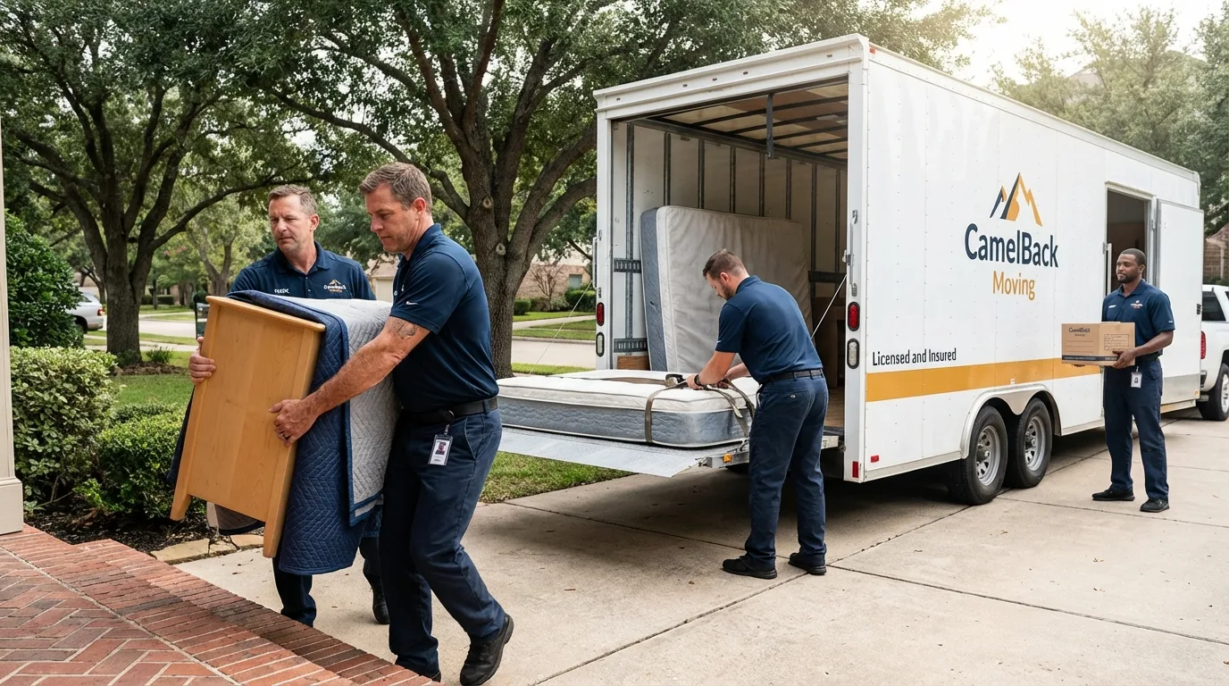 Crew loading residential truck for cross-state move from Earlington, KY